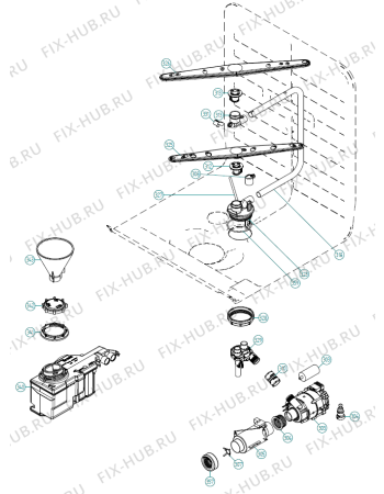 Взрыв-схема посудомоечной машины Gorenje GDV641XL SI   -Titan FI Soft (900001397, DW70.3) - Схема узла 03
