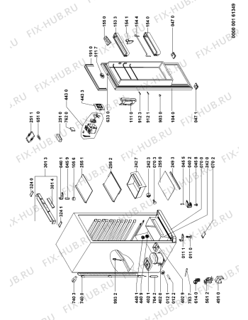 Схема №1 WM1825 W с изображением Дверка для холодильника Whirlpool 480131100455