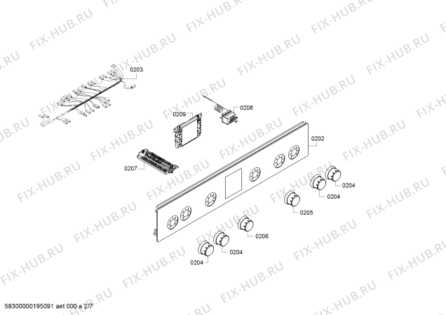 Схема №4 HGD645225R с изображением Ручка конфорки для духового шкафа Bosch 00637601