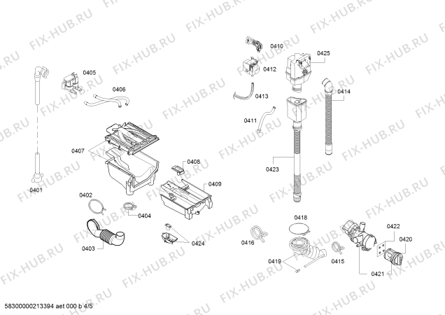 Взрыв-схема стиральной машины Siemens WM14R568LW, iQ500 - Схема узла 04