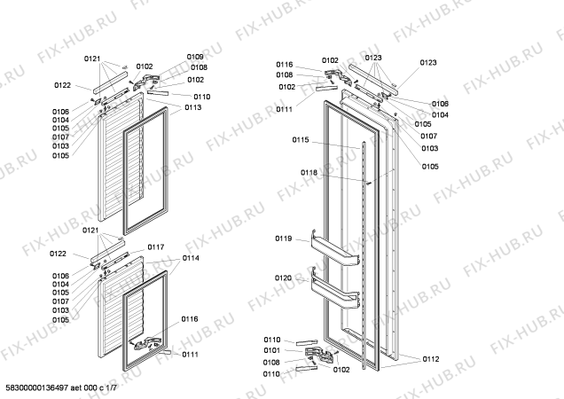 Схема №3 RX496290 с изображением Ролик для холодильника Bosch 00417472