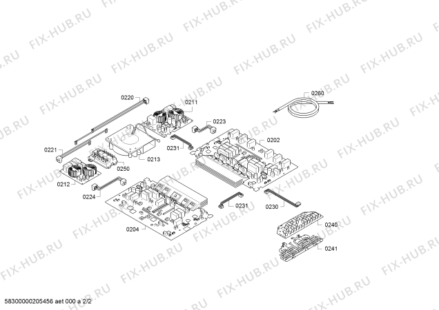 Взрыв-схема плиты (духовки) Bosch PXV875FC1E - Схема узла 02