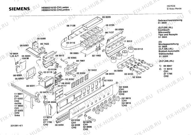 Схема №3 HE880416 с изображением Кнопка для плиты (духовки) Siemens 00030329