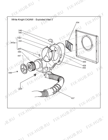 Схема №2 031242A15004-C42AW с изображением Декоративная панель для сушильной машины Whirlpool 480112100907