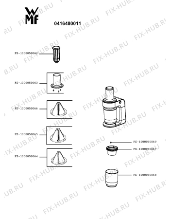 Схема №1 0416540011 с изображением Толкатель для кухонного измельчителя Seb FS-1000050062