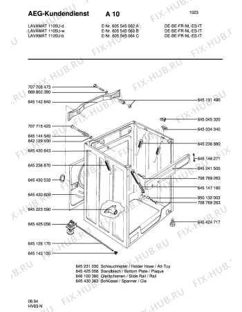 Взрыв-схема стиральной машины Aeg LAV1105 U - Схема узла Housing 001