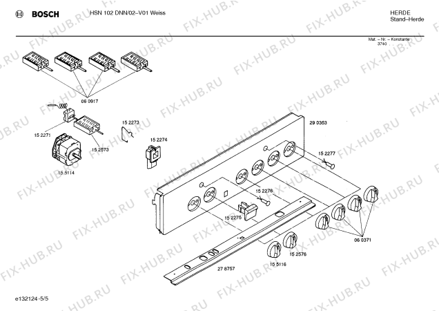 Схема №1 HSN102DNN с изображением Панель управления для духового шкафа Bosch 00290353