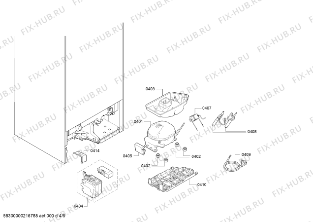 Схема №2 KIF86HD20R Bosch с изображением Компрессор для холодильника Bosch 00146099