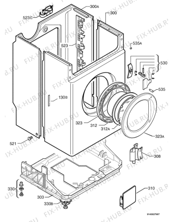 Взрыв-схема стиральной машины Zanussi WD1601INPT - Схема узла Housing 001