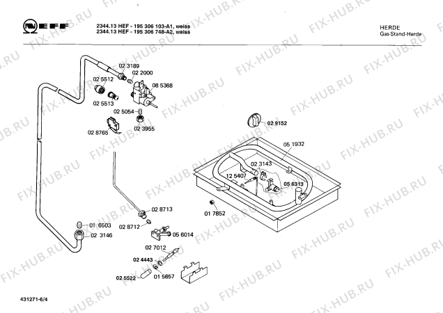 Схема №2 195306748 A-2344.13HEF с изображением Переключатель для плиты (духовки) Bosch 00029152