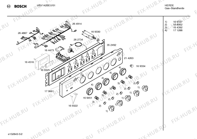 Схема №3 HSV142BEU с изображением Инструкция по эксплуатации для духового шкафа Bosch 00522241