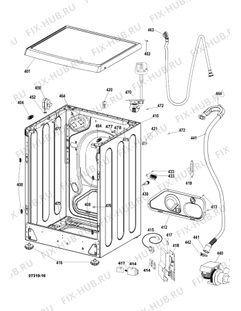 Схема №1 WT761G (F040040) с изображением Пластинка для стиральной машины Indesit C00274218