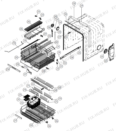 Взрыв-схема посудомоечной машины Asko D3530 AU   -M-Grey FI (336016, DW20.4AU) - Схема узла 02