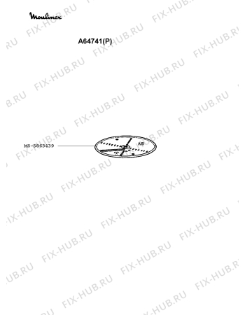 Взрыв-схема кухонного комбайна Moulinex A64741(P) - Схема узла ZP001094.3P2