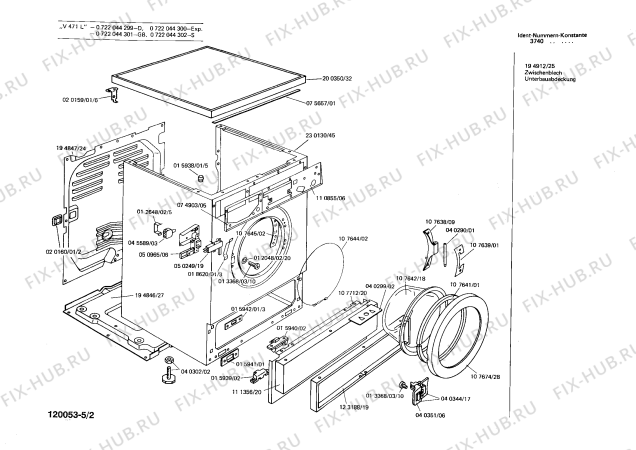 Взрыв-схема стиральной машины Bosch 0722044299 V471L - Схема узла 02