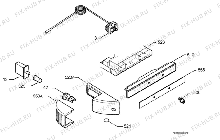 Взрыв-схема холодильника Electrolux ERG2101FOW - Схема узла Diffusor