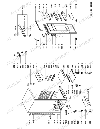 Схема №1 ART 618/H с изображением Вложение для холодильной камеры Whirlpool 481245298286