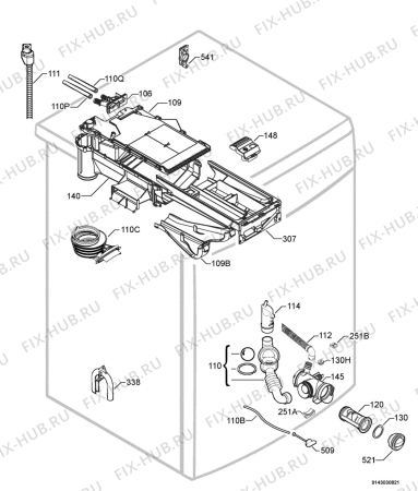 Взрыв-схема стиральной машины Aeg Electrolux L52612 - Схема узла Hydraulic System 272