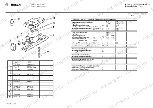 Схема №1 KTL1549NL с изображением Плата для холодильника Bosch 00273904