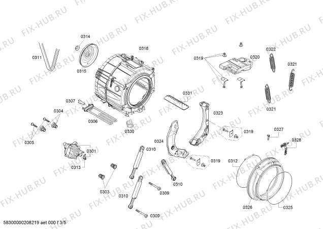 Схема №3 WAK2016DIN, TangleFree с изображением Втулка для стиралки Bosch 10005699