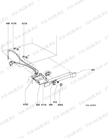 Взрыв-схема холодильника Electrolux RA4422 - Схема узла Armature/fitting