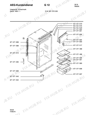 Схема №1 SAN1802 I с изображением Шарнир для холодильника Aeg 8996710710154