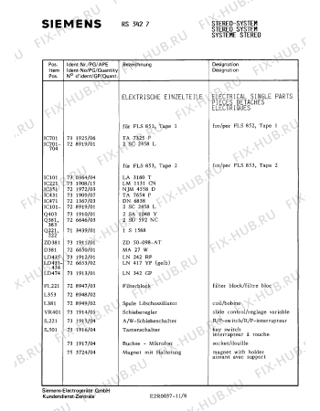 Взрыв-схема телевизора Siemens RS3427 - Схема узла 09