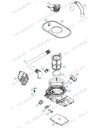 Взрыв-схема посудомоечной машины Cylinda DM840 HT Avh SE   -Stainless (401756, DW90.2) - Схема узла 04