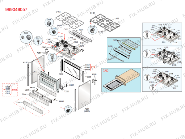 Схема №1 TWM951CGE2 с изображением Панель для плиты (духовки) Whirlpool 482000096653