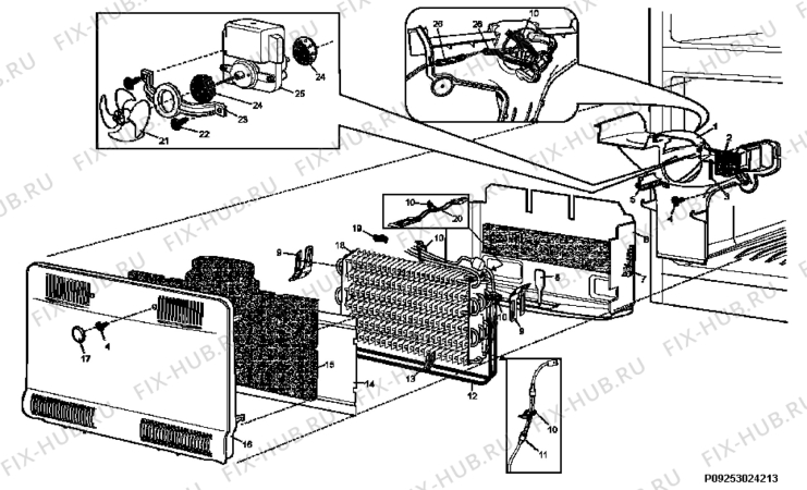 Взрыв-схема холодильника Rex Electrolux RC510SNF-RUER - Схема узла Section 3