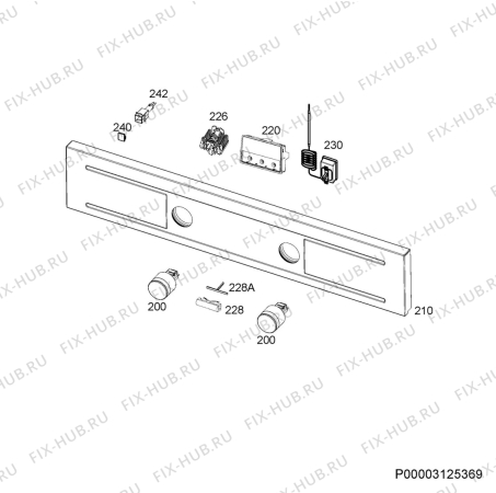 Взрыв-схема плиты (духовки) Aeg BE300300MM - Схема узла Command panel 037