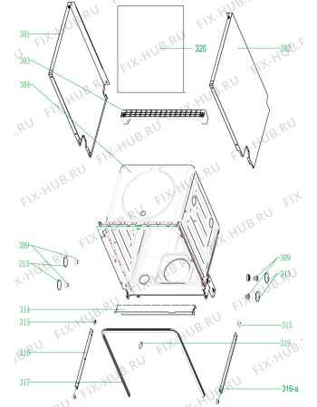 Взрыв-схема посудомоечной машины Bauknecht GCX 4862 - Схема узла