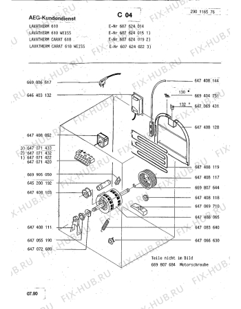 Взрыв-схема стиральной машины Aeg LTHCARAT 618 WE - Схема узла Electrical equipment