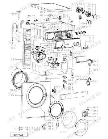 Схема №1 AWM 4050 с изображением Декоративная панель для стиралки Whirlpool 481245213606