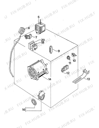 Взрыв-схема стиральной машины Zanussi ZC401X - Схема узла W30 Electrical details E