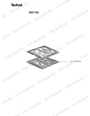 Взрыв-схема вафельницы (бутербродницы) Tefal 3961182 - Схема узла 39611ATR.__2