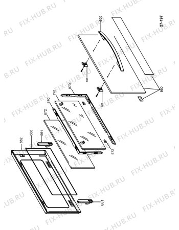 Взрыв-схема плиты (духовки) Indesit AKP803IX (F091077) - Схема узла