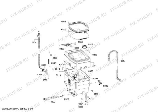Схема №3 WP09R152EE с изображением Кабель для стиралки Bosch 00647266