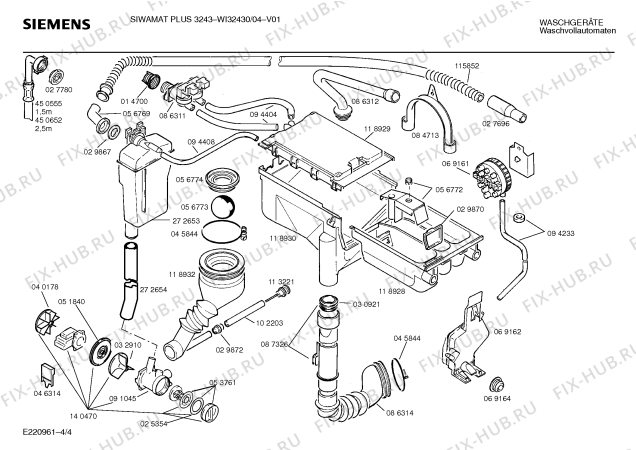 Схема №3 WI32430 SIWAMAT PLUS 3243 с изображением Панель для стиралки Siemens 00288215