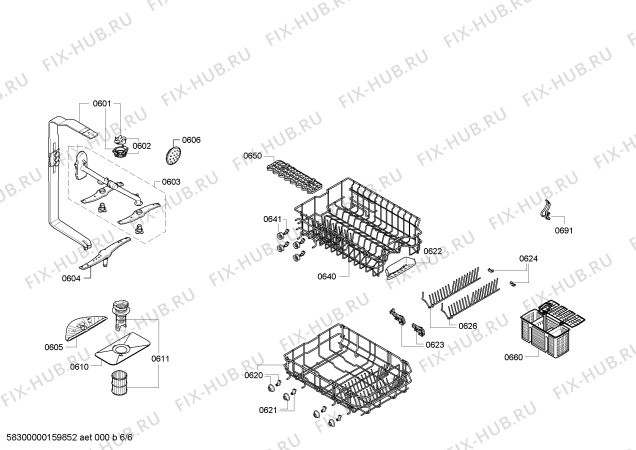 Схема №2 CP5A00J5 с изображением Модуль управления для посудомойки Bosch 00657223