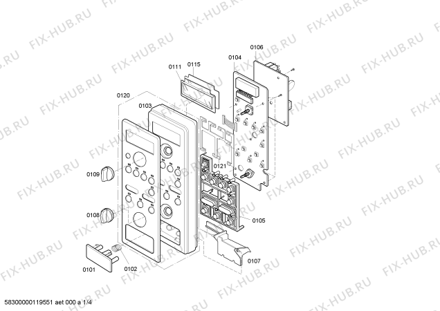 Схема №1 3WT3047 с изображением Переключатель для микроволновой печи Bosch 00175682