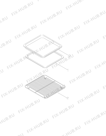 Взрыв-схема плиты (духовки) Aeg Electrolux 5020F-W - Схема узла Accessories