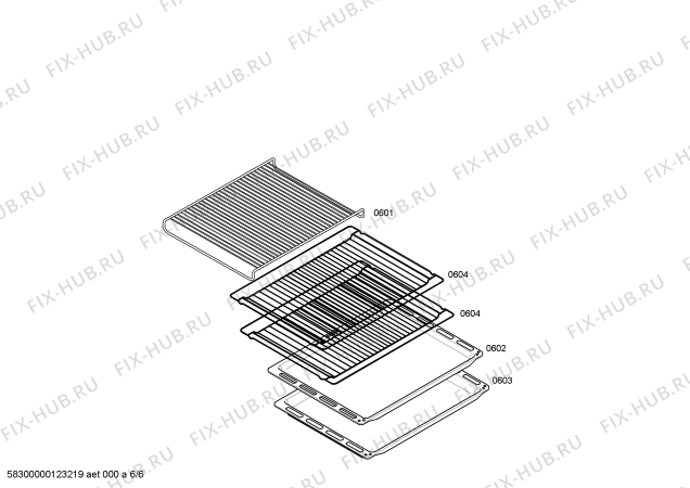 Схема №3 HB754750F с изображением Противень для плиты (духовки) Bosch 00477884