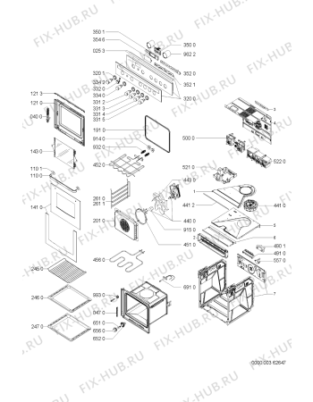 Схема №1 AKZ 531 AL с изображением Обшивка для плиты (духовки) Whirlpool 481245248585