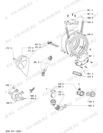 Схема №1 AWOD AS147 с изображением Обшивка для стиралки Whirlpool 480111100662