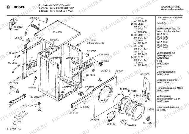 Схема №1 WFV4830 EXCLUSIV 4830 с изображением Ручка для стиральной машины Bosch 00094534