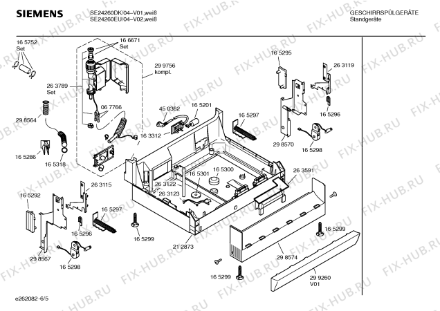 Схема №1 SE34260DK с изображением Инструкция по эксплуатации для посудомойки Siemens 00520345