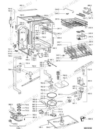Схема №2 ADG 9210 с изображением Модуль (плата) управления для посудомоечной машины Whirlpool 480140102761