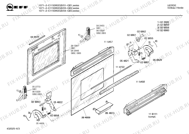 Схема №2 E1150W2GB 1071-2 с изображением Ручка для плиты (духовки) Bosch 00055366