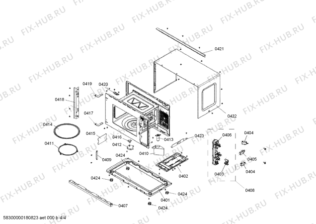 Схема №1 HMT75M624 с изображением Панель для микроволновки Bosch 12012521